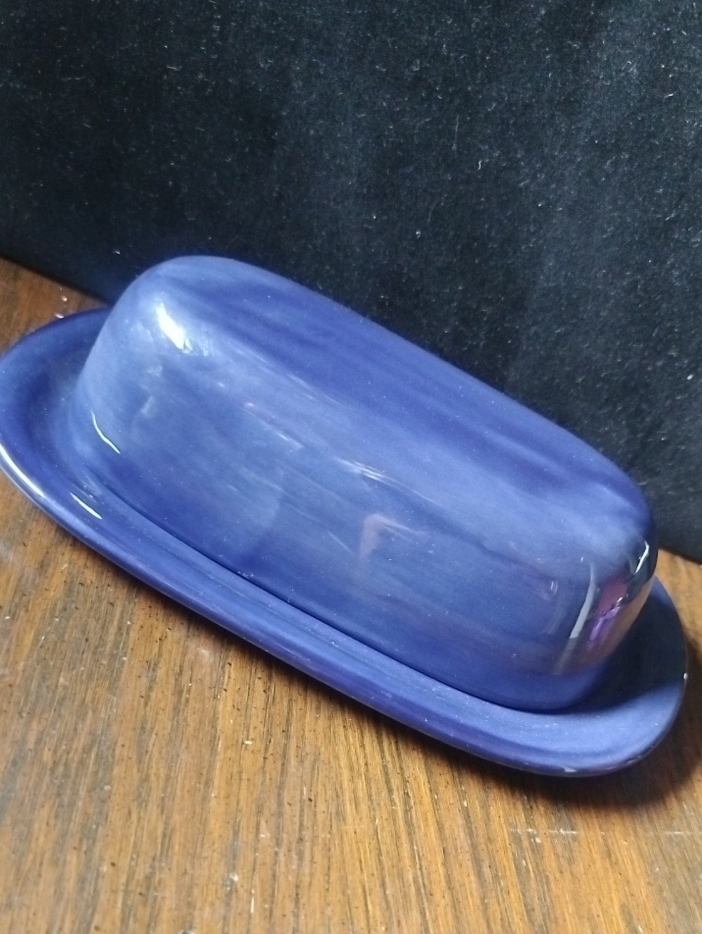Pottery Barn Retired, Sausalito Blue Ceramic Butter Dish